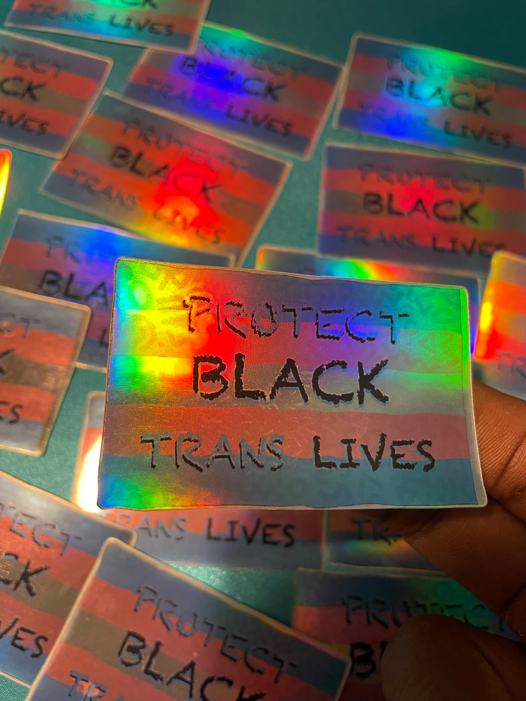 Protect Black Trans Sticker