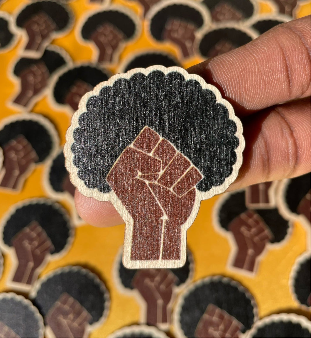 Power to the People WOODEN Sticker